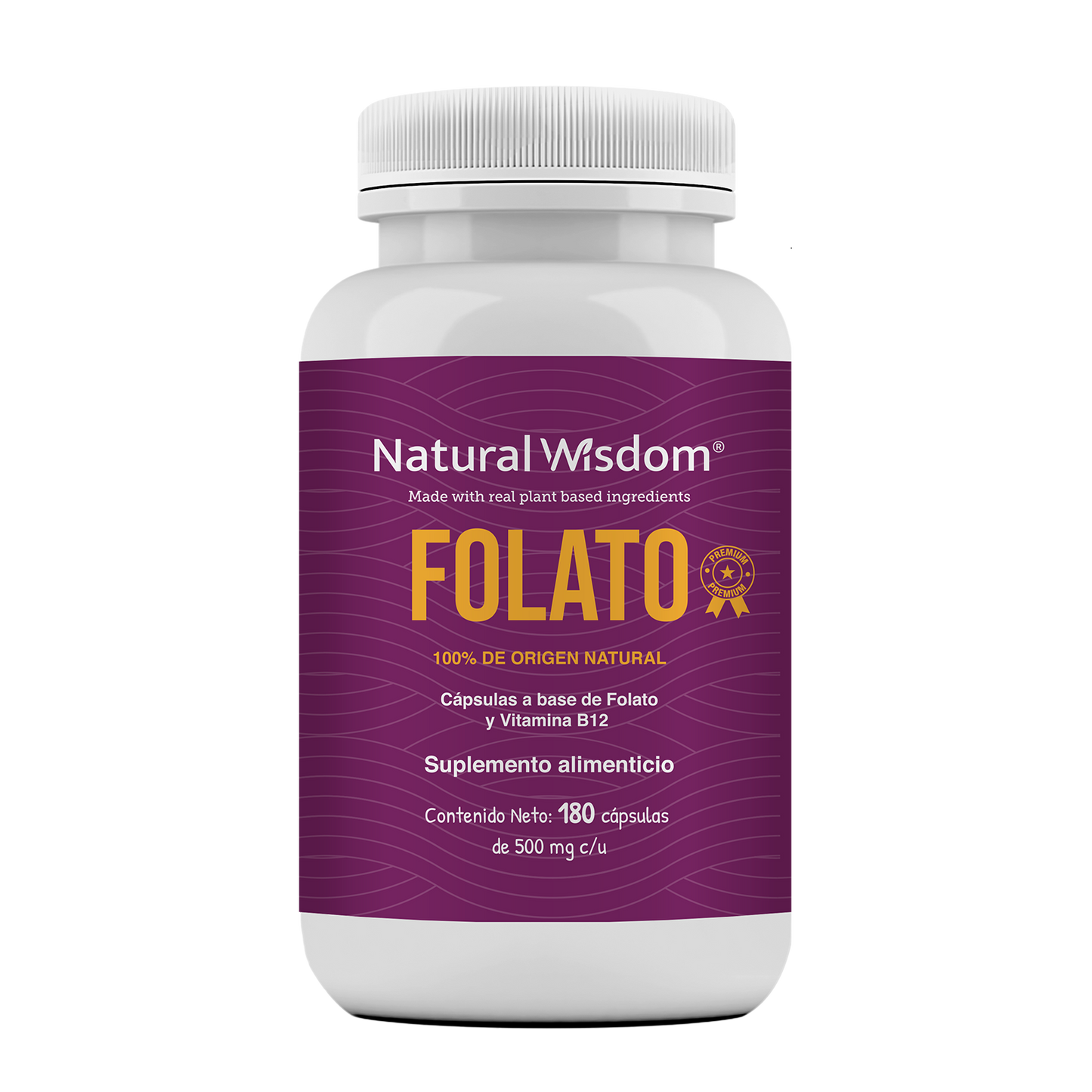 Folato 180 Capsulas de 500mg