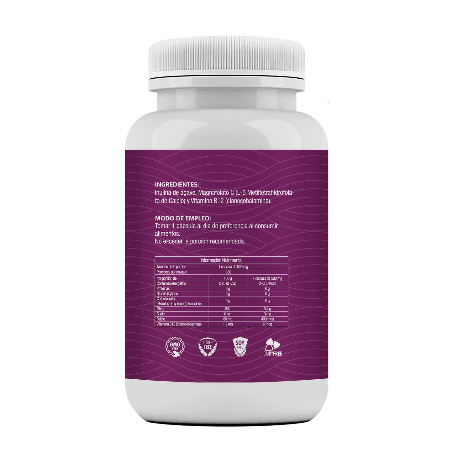 Folato 180 Capsulas de 500mg