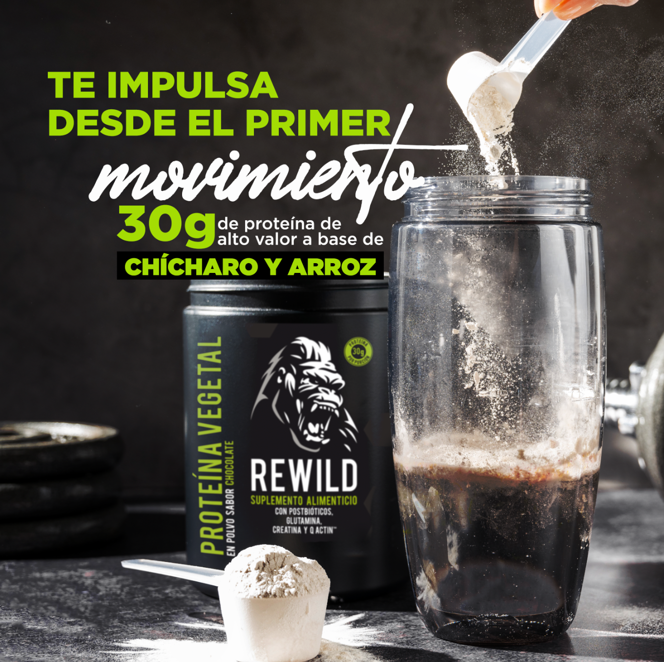 PROTEINA VEGETAL REWILD CHOCOLATE 675G