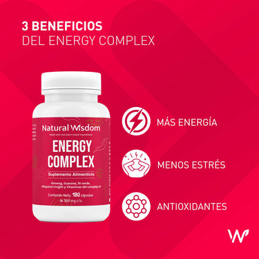 Energy Complex 180 Cápsulas | Suplemento Alimenticio | Natural Wisdom®