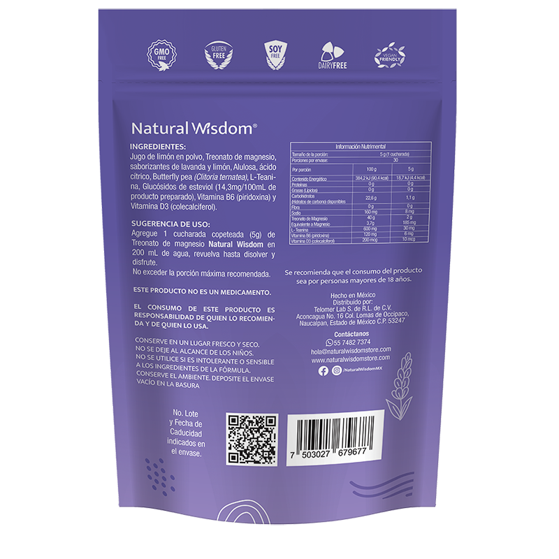 Treonato de Magnesio sabor Lavanda-Limón 150g