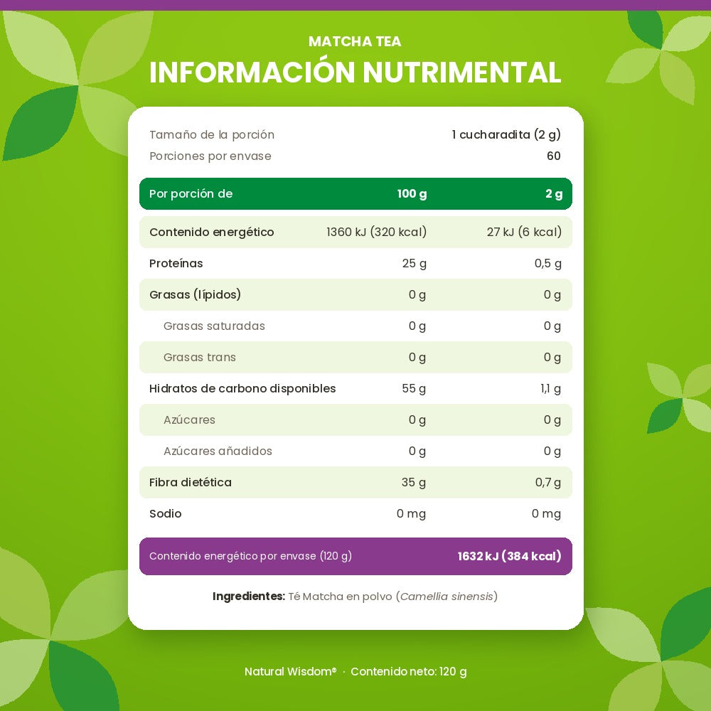 Matcha Tea en Polvo 120 g