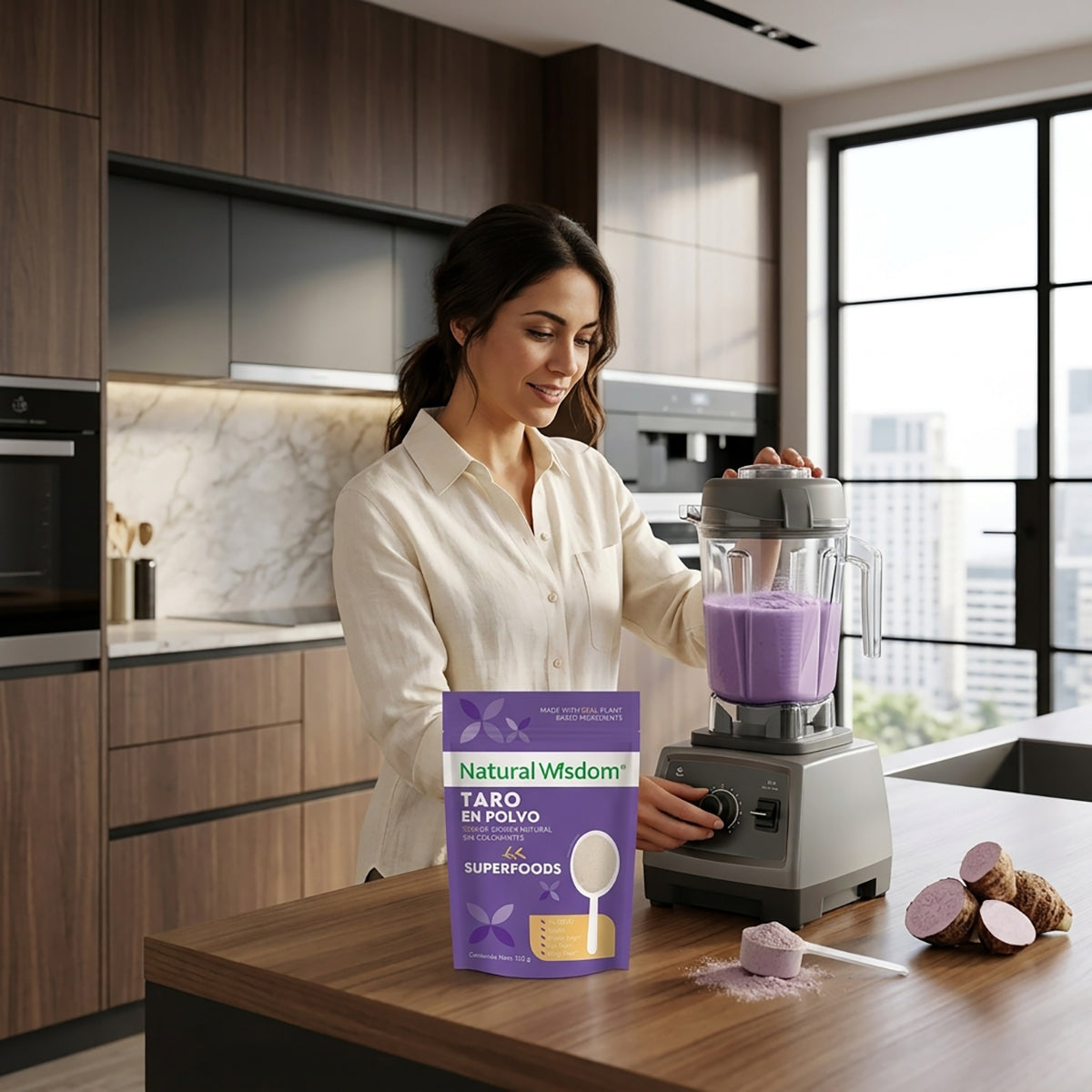 Natural Wisdom Taro en Polvo 120 g | Superfood de Origen Natural