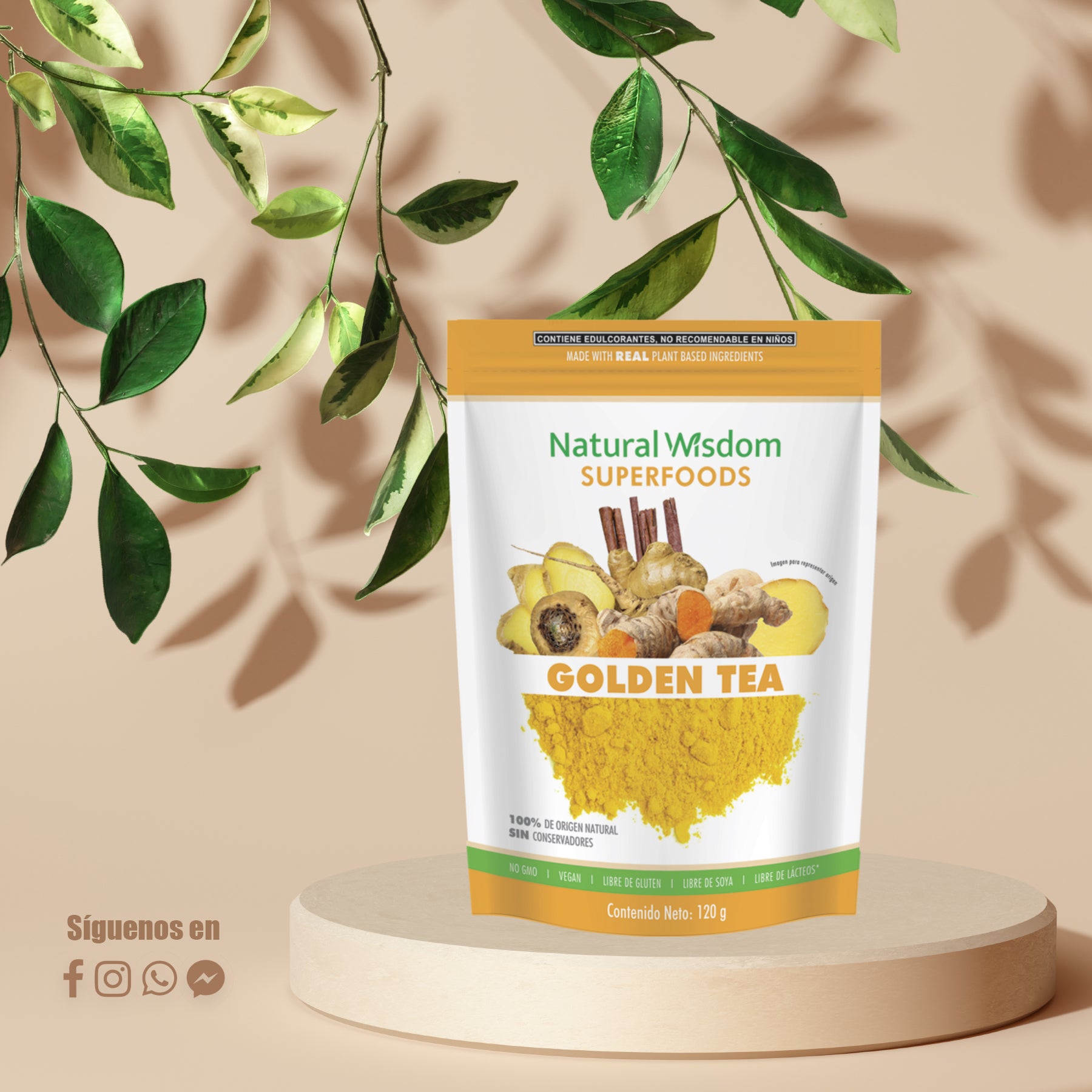 Golden Tea en Polvo 100% Natural | Superfood | Natural Wisdom®