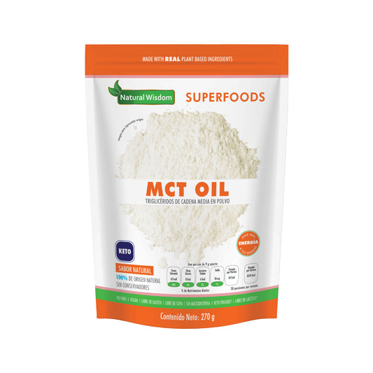 MCT Oil en Polvo 270 g | Superfood | Natural Wisdom®