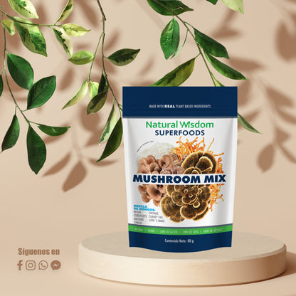 Mushroom Mix en Polvo 100% Natural | Superfood | Natural Wisdom®