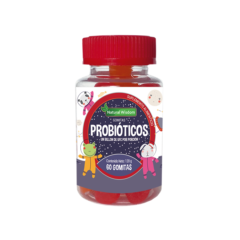 Probióticos en gomitas de sabores para niños | Suplemento Alimenticio | Natural Wisdom México