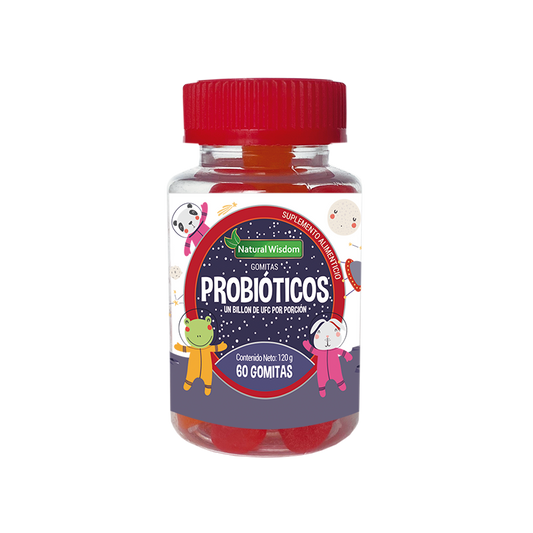 Probióticos en gomitas de sabores para niños | Suplemento Alimenticio | Natural Wisdom México