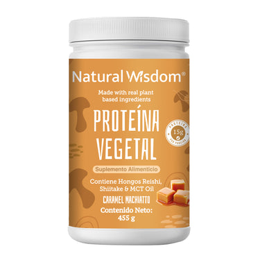 Proteína Vegetal sabor Caramel Machiatto con Hongos Adaptógenos 455 g