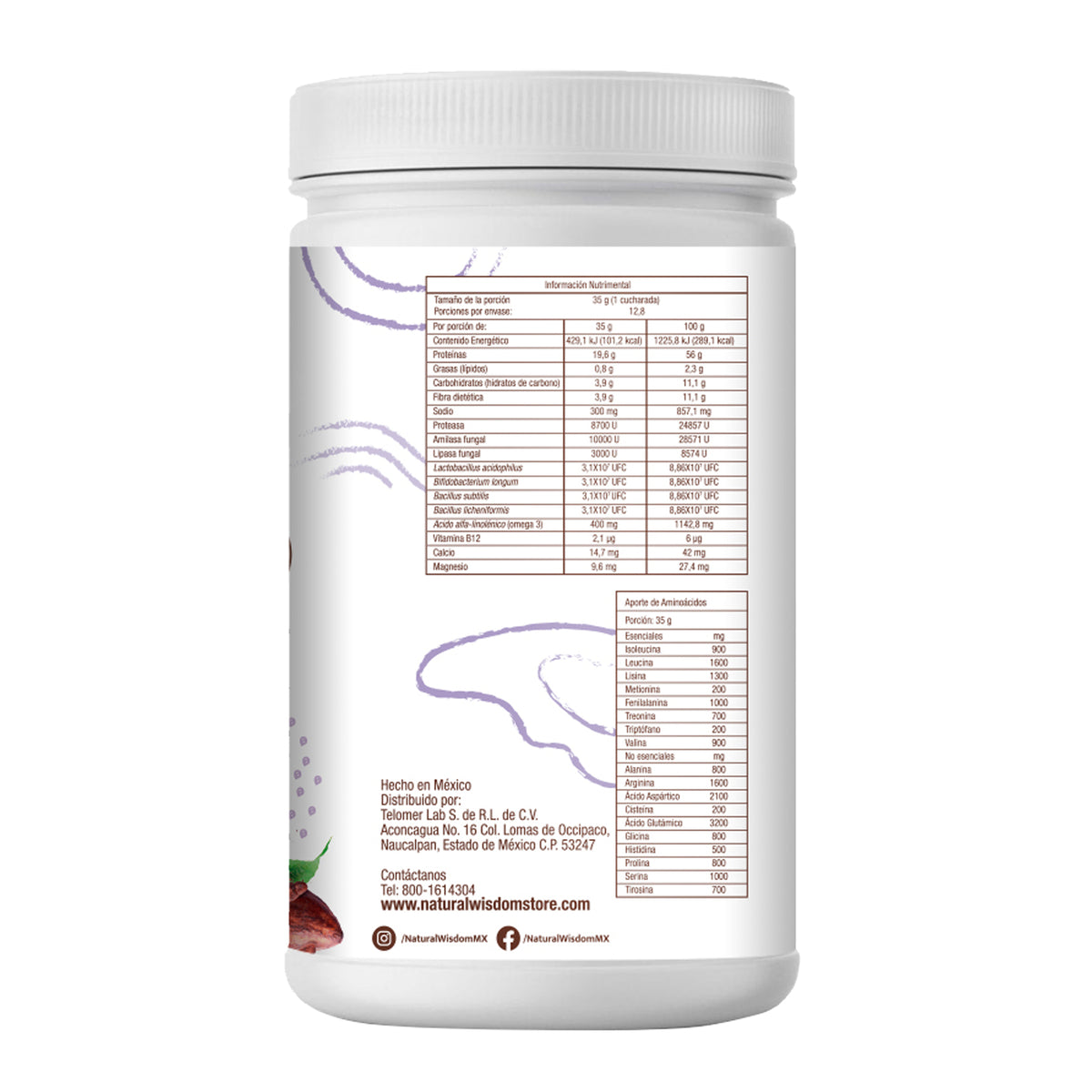 Proteína Vegetal sabor Chocolate 450 g